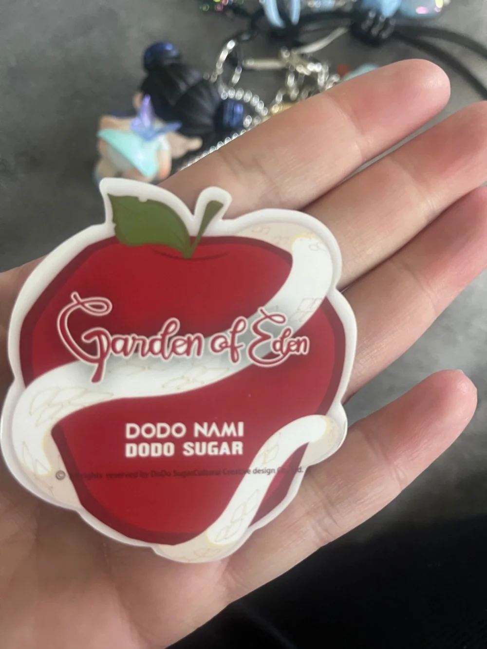 Garden of Eden Dodo Nami Sugar Custom Blue Keychain Purse Charm new upcycled